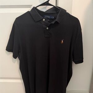 Polo by Ralph Lauren Men's Black Polo Shirt (Large)